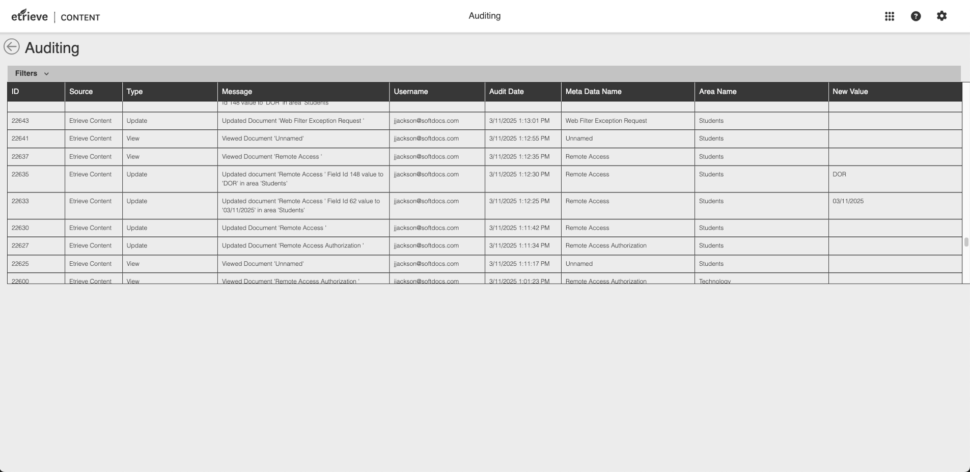 etrieve platform cumulative folder10