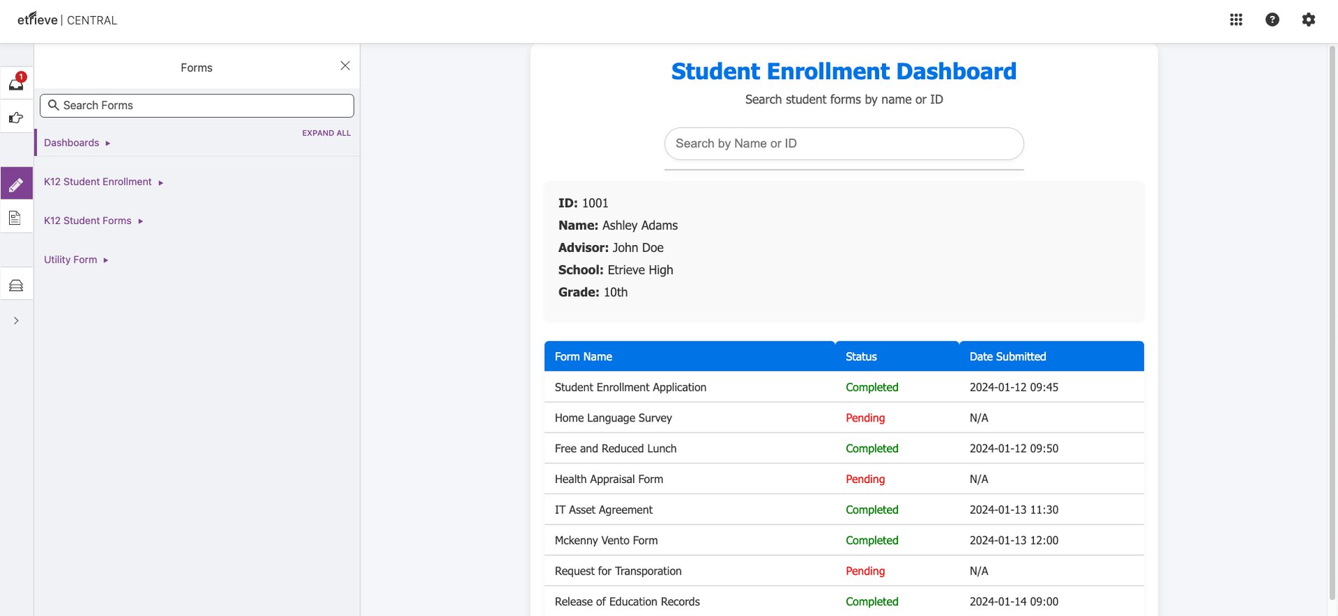 etrieve platform cumulative folder7