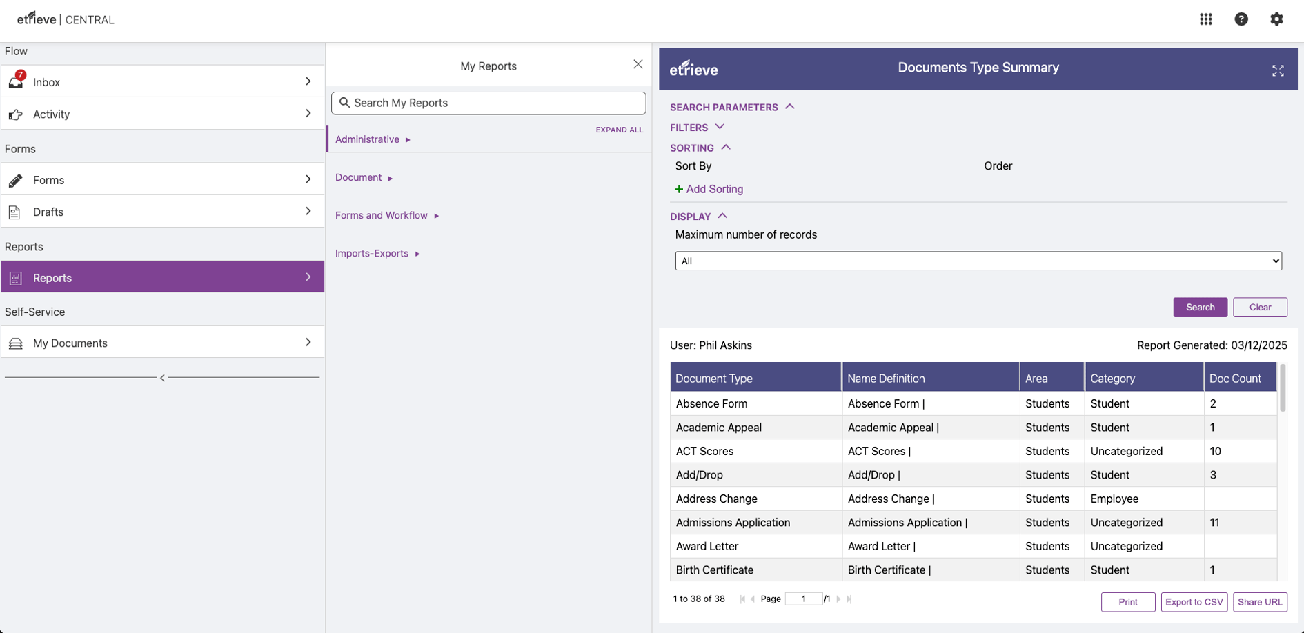 etrieve platform cumulative folder9